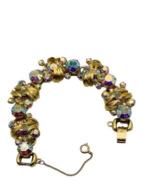 Fabulous Vintage Juliana D&E AB Rhinestone Venus Flame Bracelet